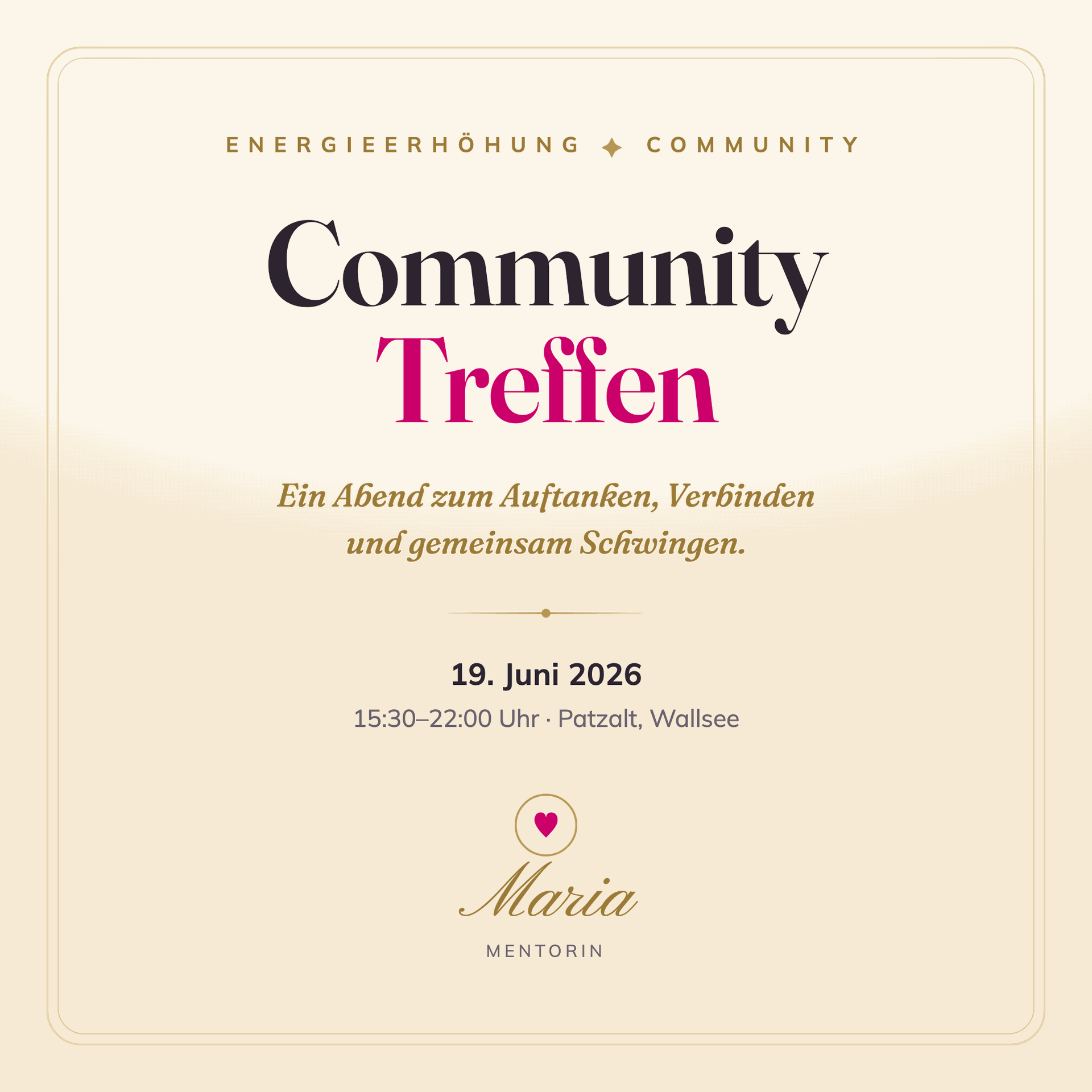 Energieerhöhung Community Treffen