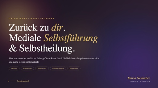 Zurück zu dir – Mediale Selbstführung & Selbstheilung lernen